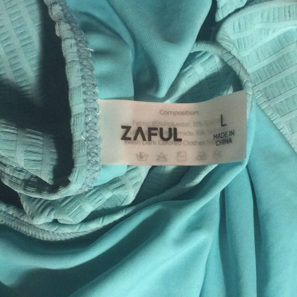 NWT Zaful Ribbed Open Back Swimsuit - Picture 7 of 16